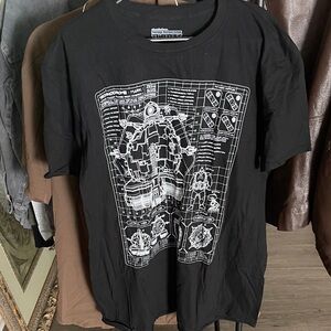 Loot Crate Ninja Turtles Black Graphic Tee with White Design